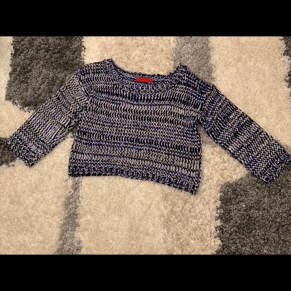 Cropped knit sweater